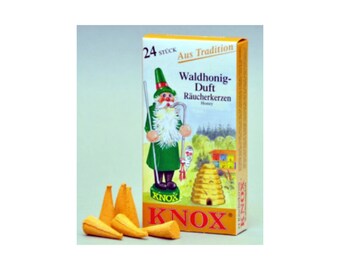 Knox "Forest Honey" Incense Cones: 24 ct, For German Smokers, etc - Direct From Germany