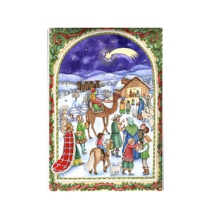 German Advent Calendar - Nativity Advent Calendar / Christmas Card