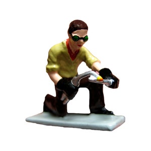 Welder Kneeling - Hand Cast Vintage Style Metal Figure