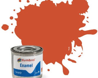 Humbrol Enamel Model Paint: Red, Satin, Shade #132 - 14 ml tinlet