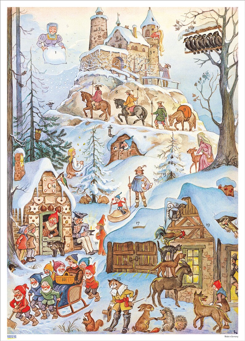 German Advent Calendar Fairy Tale Hill image 1