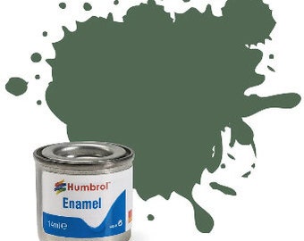 Humbrol Enamel Model Paint: Uniform Green, Matte, Shade #76 - 14 ml tinlet