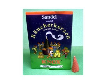 Knox "Sandal Wood" Incense Cones: 5 ct sample pack, For German Smokers, etc - Direct From Germany
