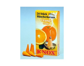 Knox "Orange" Incense Cones: 24 ct, For German Smokers, etc - Direct From Germany