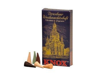 Knox "Dresden Mix" (Blue Box) Incense Cones: 24 ct, For German Smokers, etc - Direct From Germany