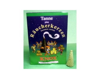 Knox "Pine" Incense Cones: 5 ct sample pack, For German Smokers, etc - Direct From Germany