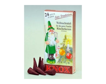 Knox "Christmas Smell" Incense Cones: 24 ct, For German Smokers, etc - Direct From Germany