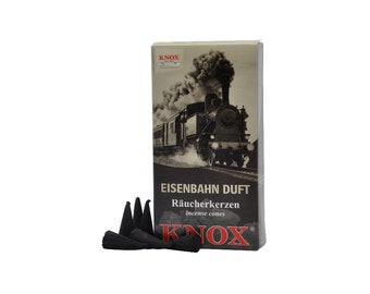 Knox "Steam Train Scent" Incense Cones: 24 ct, For German Smokers, etc - Direct From Germany