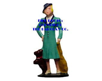 Woman Passenger - Hand Cast Vintage Style Metal Figure For Christmas Village Or Model Railroad