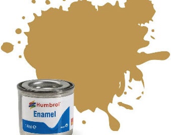 Humbrol Enamel Model Paint: Desert Yellow, Matte, Shade #93 - 14 ml tinlet