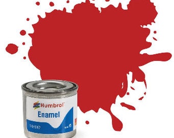 Humbrol Enamel Model Paint: Italian Red, Gloss, Shade #220 - 14 ml tinlet