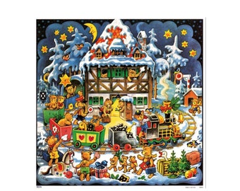 German Advent Calendar - Teddy Bear Village