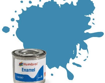 Humbrol Enamel Model Paint: Mediterranean Blue, Gloss, Shade #48 - 14 ml tinlet