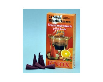 Knox "Punch Bowl" Incense Cones: 24 ct, For German Smokers, etc - Direct From Germany