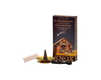 Knox "Three Holy Kings" Incense Cones: 24 ct, For German Smokers, etc - Direct From Germany