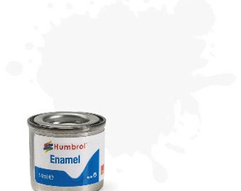 Humbrol Enamel Model Paint: White, Gloss, Shade #22 - 14 ml tinlet