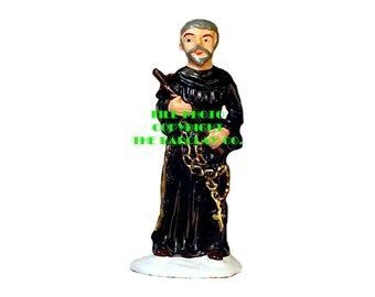 Monk Holding Crucifix - Hand Cast Vintage Style Metal Figure