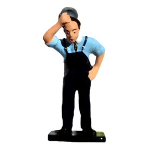 Confused Worker - Hand Cast Vintage Style Metal Figure