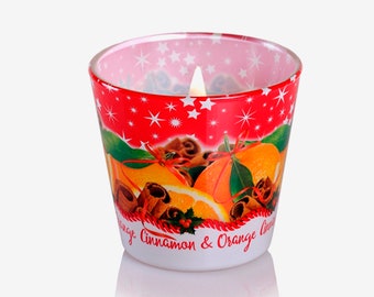 Christmas Spices with cinnamon and orange, Scented Candle, By Bartek  - Direct From Poland