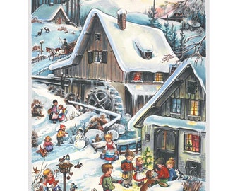 German Advent Calendar - Winter Watermill