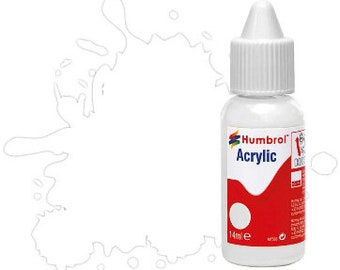 Humbrol Acrylic Model Paint: Clear Coat (Varnish), Satin, Shade #135 - 14 ml Dropper Bottle