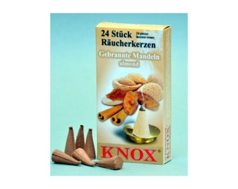 Knox "Almond" Incense Cones: 24 ct, For German Smokers, etc - Direct From Germany