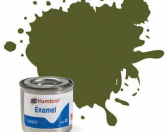 Humbrol Enamel Model Paint: Forest Green, Matte, Shade #150 - 14 ml tinlet