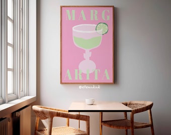 Margarita / Cocktail / Print / Drink / Dining Room / Bar / Poster / Wall Art