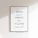 Wash Your Hands Ya Filthy Animal // You Filthy Animal // Bathroom Print // Toilet // A4 // A3 // Home // Typography // Wall Art // Poster