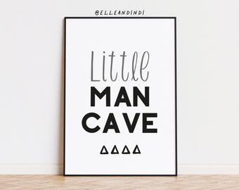 Little Man Cave // Man Cave // A4 // Kids Decor // Nursery // A5  // Prints // Quote // Baby boy // Baby Shower