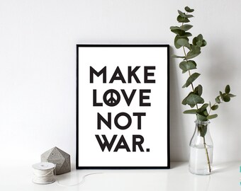 Make Love Not War Etsy Denmark