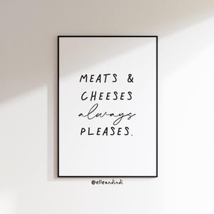 La viande et le fromage font toujours plaisir / Bob Mortimer / Lol / Impression / Poster / Art mural / Amusant / Idée cadeau / Décoration de cuisine / Salle à manger / Maison