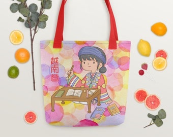 The Royal Princess Tote bag | Vietnamese Poet Writer, Cute Southeast Asian Girl, Literature Lovers, Ao Dai Nhat Binh, Female Fashion Handbag