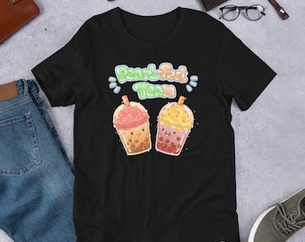 Boba Pearl Tea Unisex T-Shirt | Bubble Milk Tea, Tra Sua Drink, Cute Couple Matching Outfit, Tapioca Matcha Drink, Boyfriend Girlfriend Tops