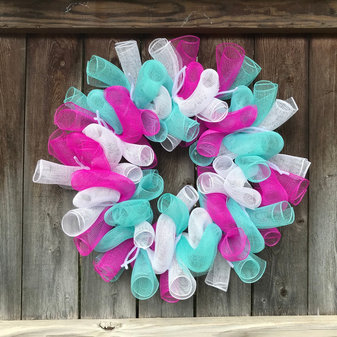 DIY Deco Mesh Wreath: Custom Color, Craft Project - Etsy