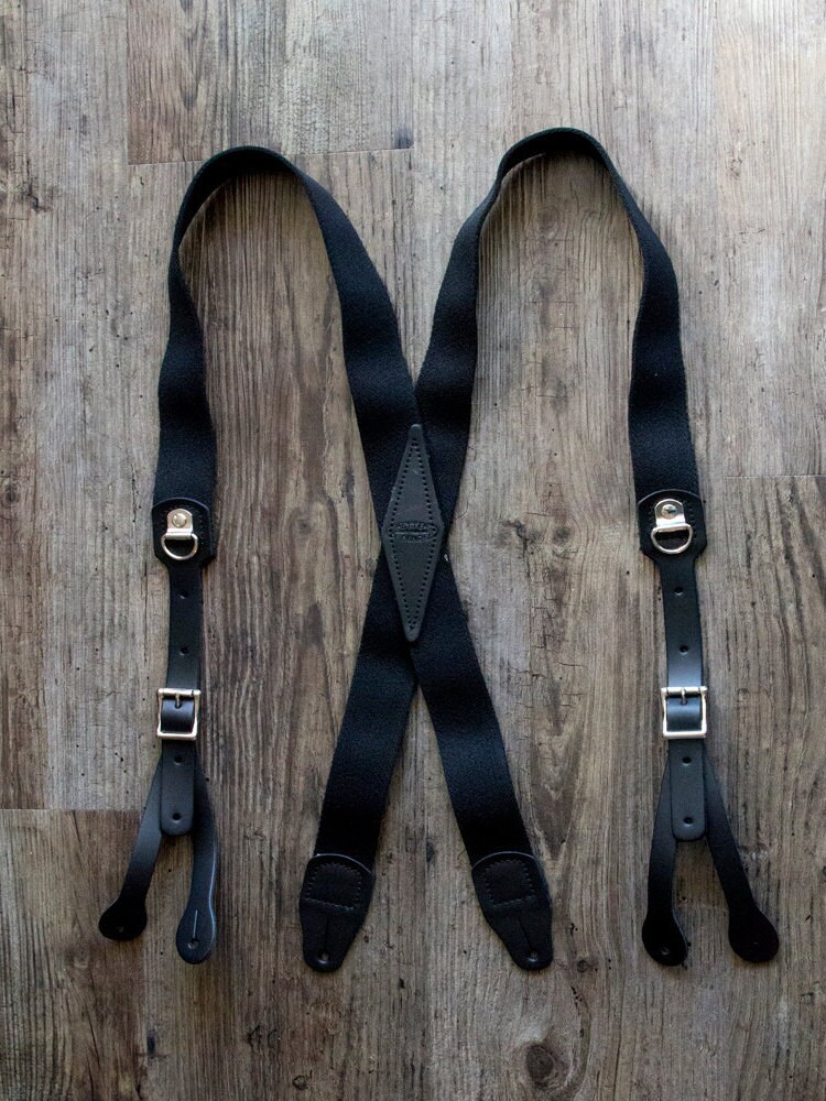 LOGGER BUTTON SUSPENDER Black XBack Etsy