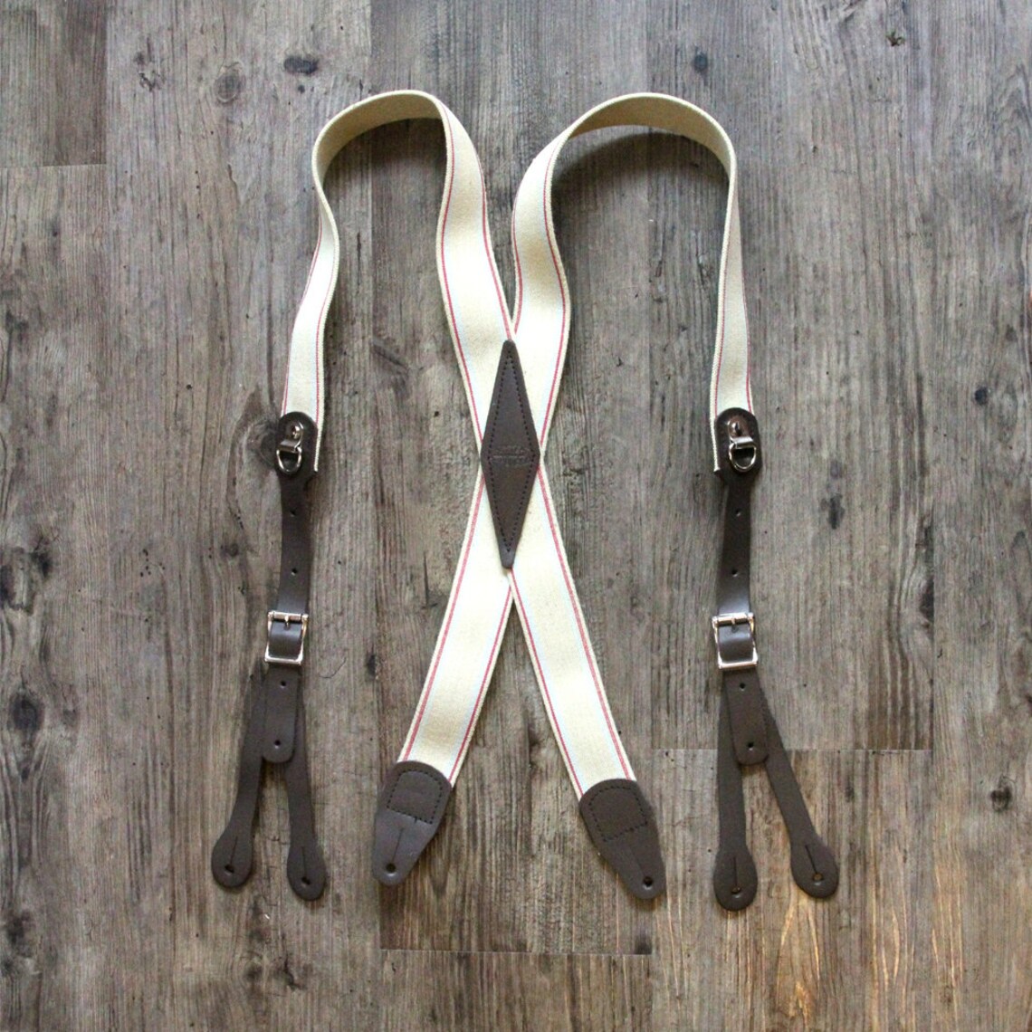 LOGGER BUTTON SUSPENDER Tan XBack Etsy