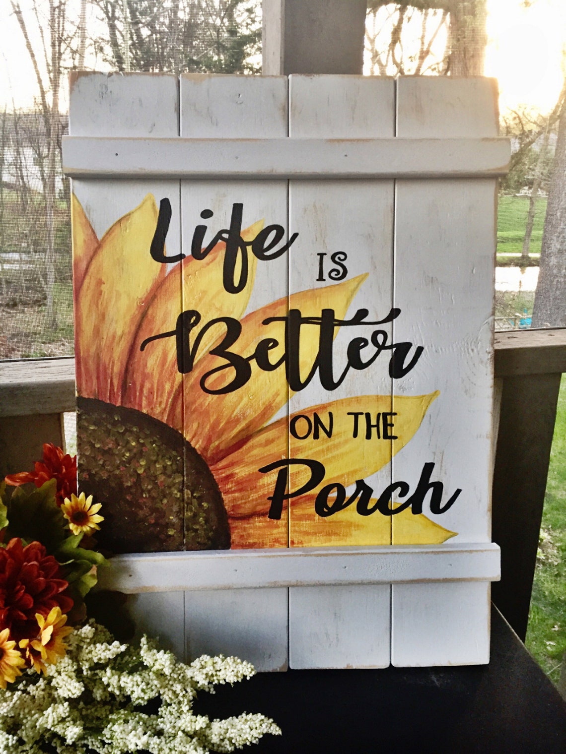 Life is Better on the Porch / Country Porch Décor / Sunflower - Etsy