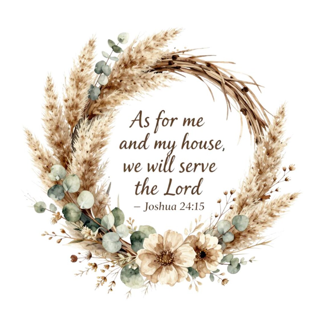15 Floral Bible Verses Watercolor PNG Bundle, Christian Scripture ...