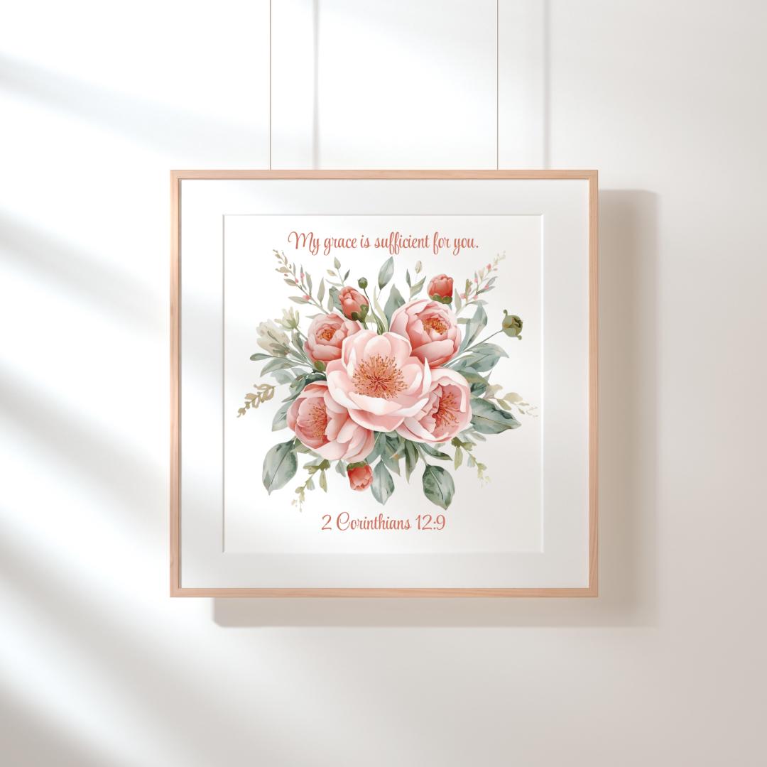 15 Floral Bible Verses Watercolor PNG Bundle, Christian Scripture ...