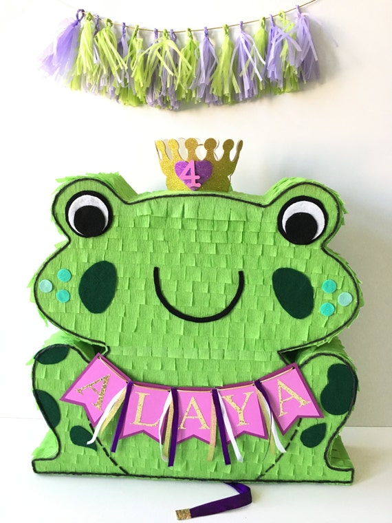 Frog Pinata Mini Pinata Princess Party Princess And The Etsy