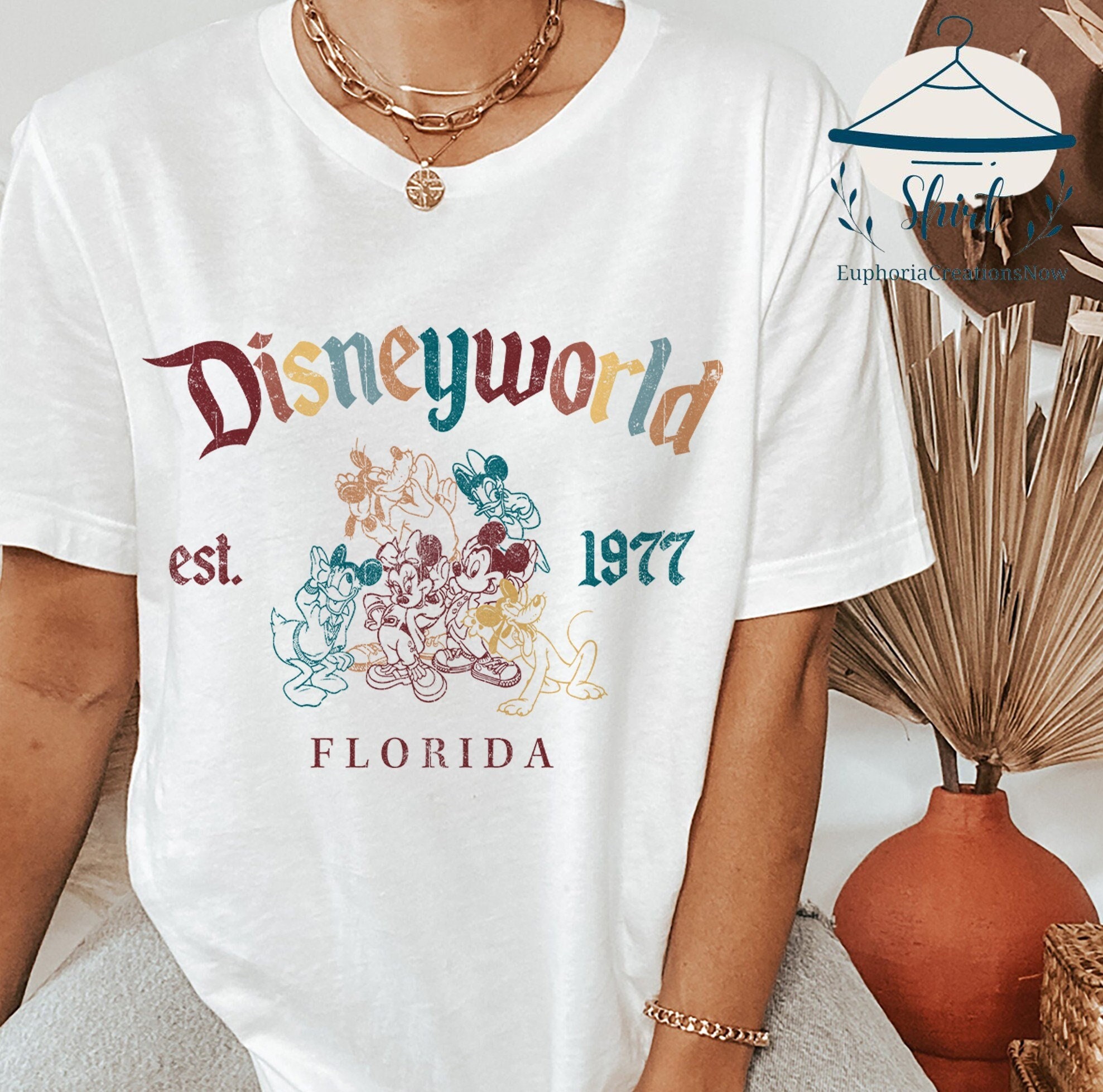 Retro Disneyworld Est 1971 Shirt, Vintage Mickey And Friends Matching Tee