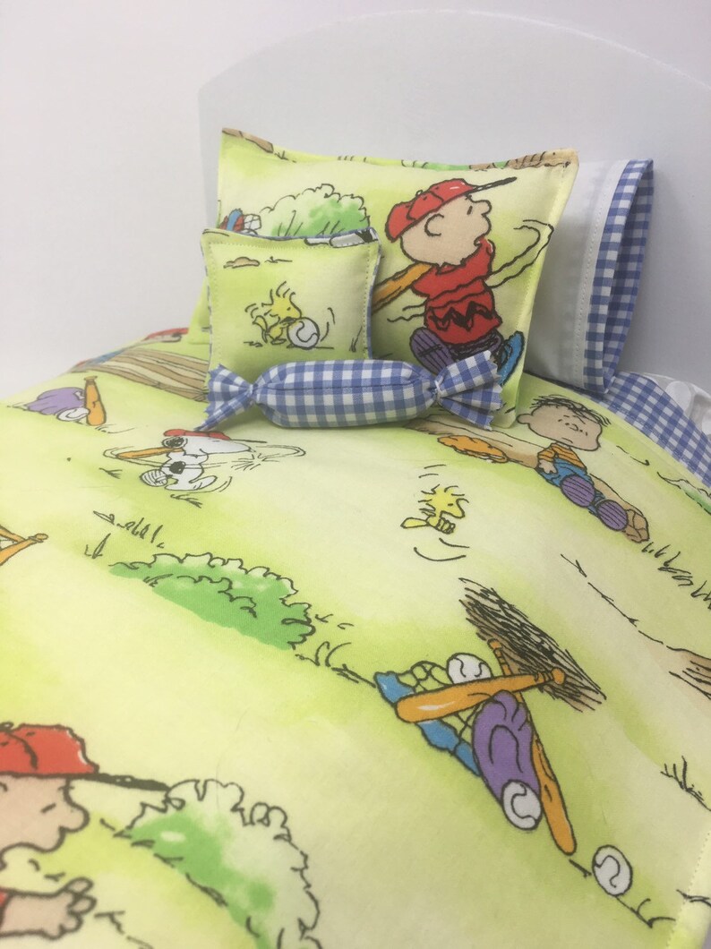 7 Piece Bedding Set Perfect Fit For Any 18 Doll Inch Fits American Girl Charlie Brown