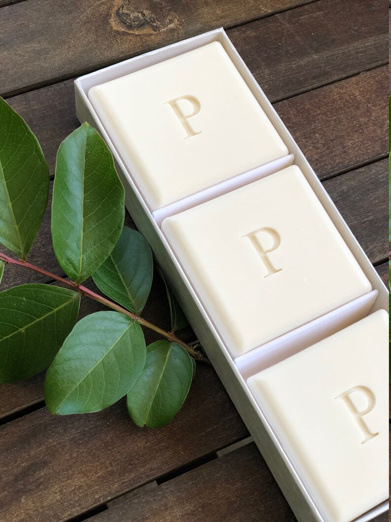 Monogrammed Square Bar Soap Set of 3 or 6 Etsy