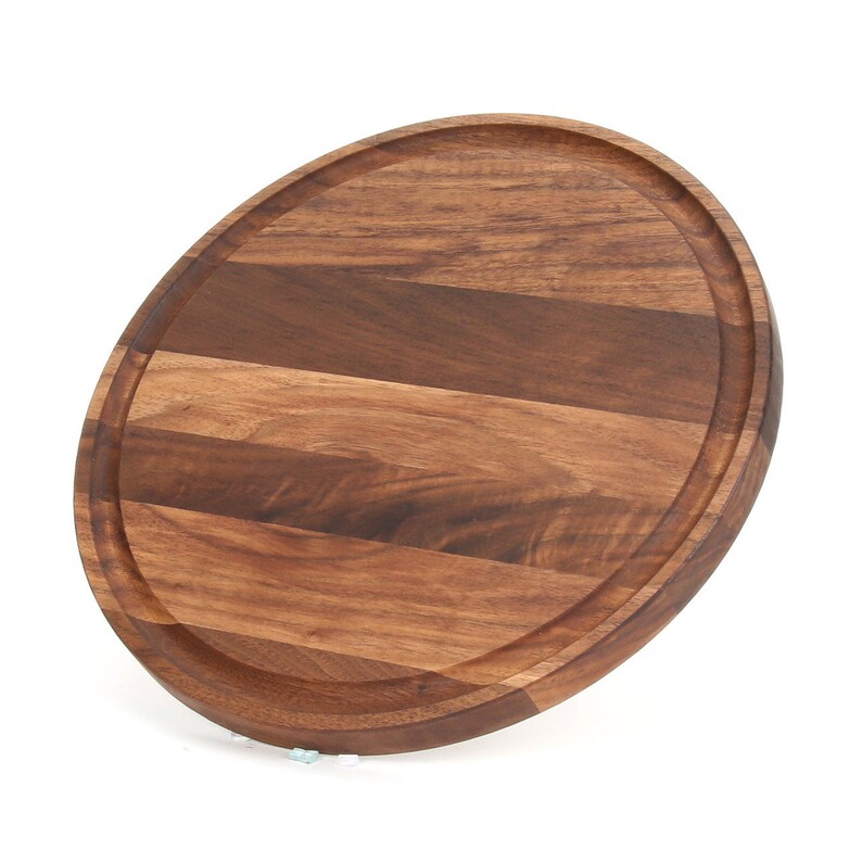 Circle Wood Cutting Board Maple or Walnut Small or Large Etsy