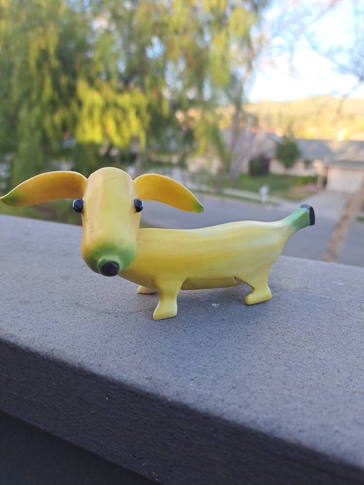 RARE Enesco Banana Dog Home Grown Figurine Dachshund Etsy