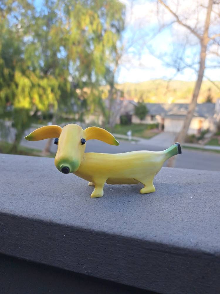 RARE Enesco Banana Dog Home Grown Figurine Dachshund Etsy