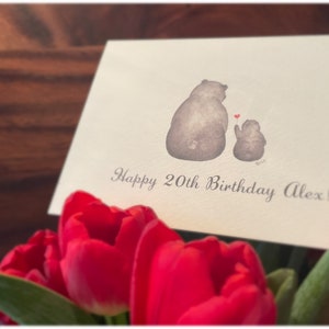 Carte d’amour personnalisée des ours