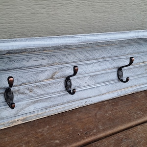 Coat Rack Wall Mount / Coat Rack With Shelf / Entryway Organizer / Rustic Wooden Coat Rack / Solid Wood / Wooden Hat Rack / Mudroom Hooks