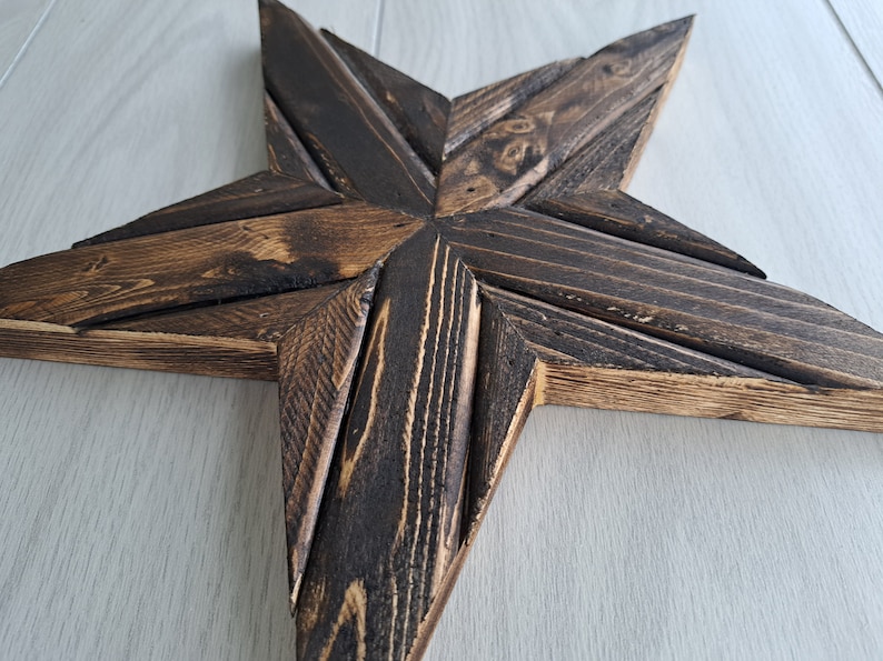 Rustic Barn Wood Star / Barn Wood Decor / Handmade Farmhouse Style Star ...